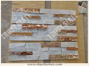 Gold Quartzite Ledge Stone, Culture Stone, Stacked Stone, Wall Cladding, Veneer Stone Panel