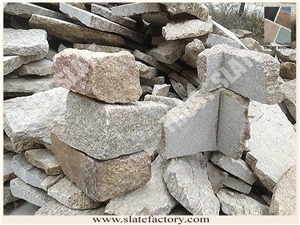Loose Stone Veneer Corner,China Yellow Quartzite Cultured Stone