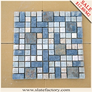 Mosaic Slate Tiles, Slate Mosaic Pattern