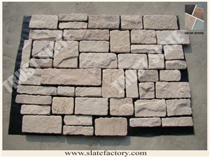 Sandstone Loose Stone Veneer, Sandstone Masonry Stone Veneer, Oyster Pink Sandstone Cultured Stone