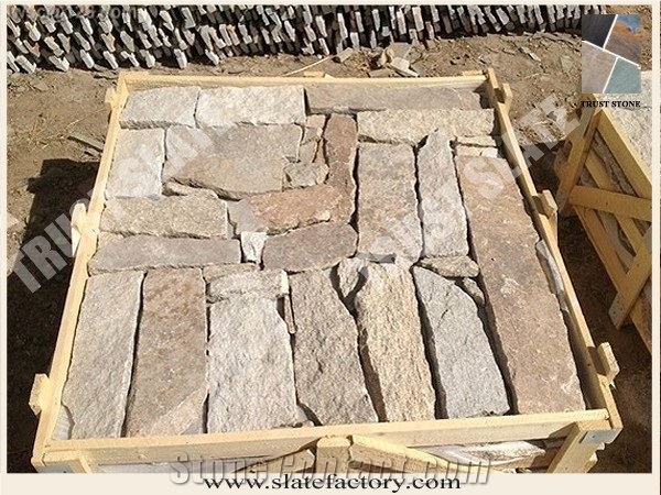 Yellow Sandstone Loose Stone, Castle Stone, Sandstone Ledgestone, Fieldstone, Stone Veneer, Stacked Stone