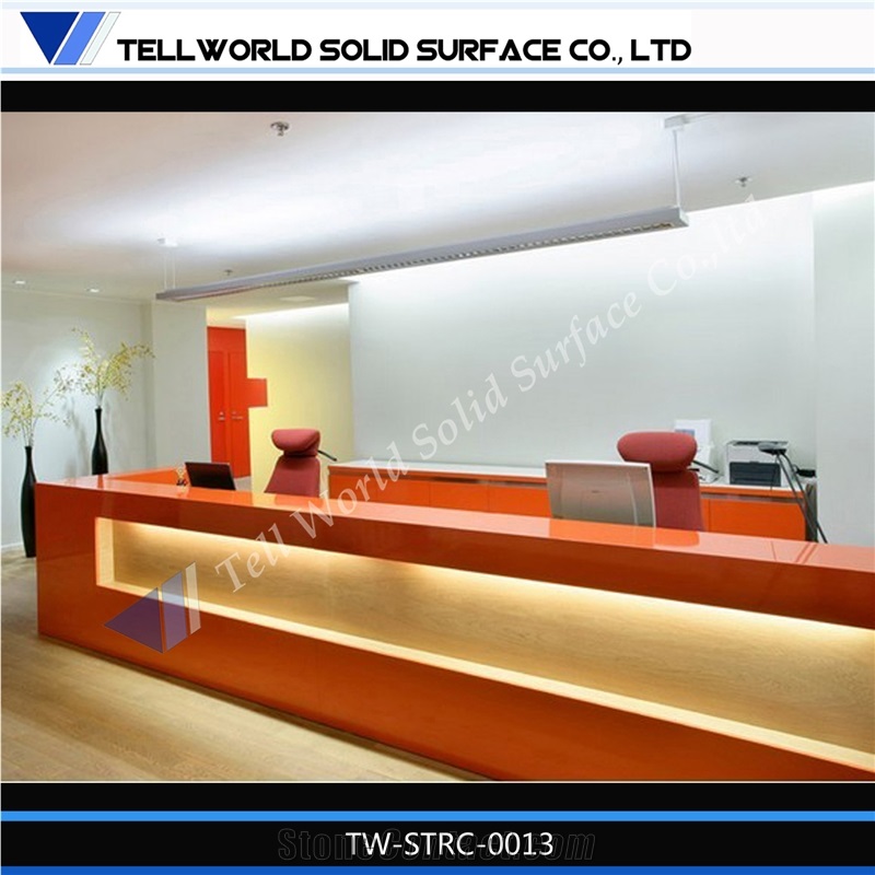 Acrylic Solid Surface Widely Used Modern Hotel/Hospital Reception Counter