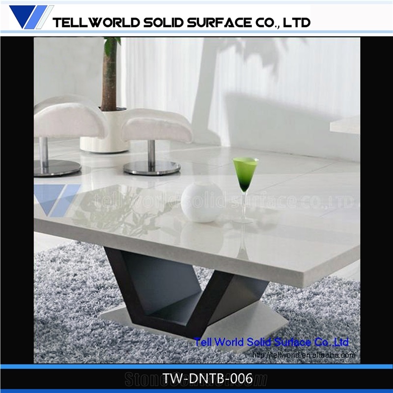 Artficial Stone Hot Pot Dining Table/Black Color Anti-Pollution
