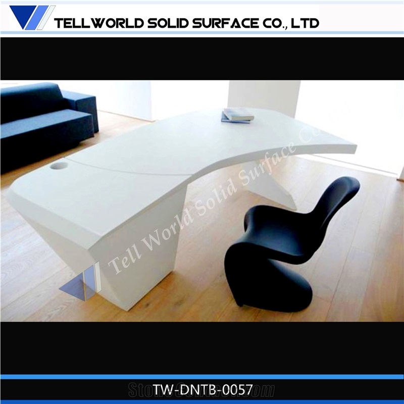Pure Acrylic Stone Office Desk/Small Office Furnitures