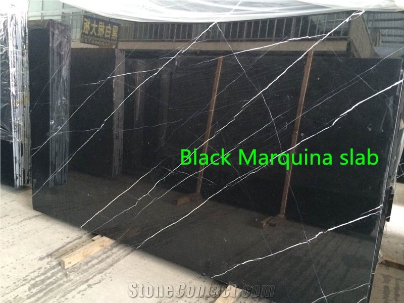 Black Nero Marquina, China Black Marble Slabs & Tiles