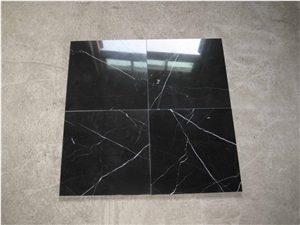 Black Nero Marquina, China Black Marble Slabs & Tiles