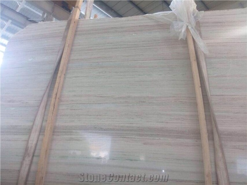 Crystal Wooden Line Marble Slabs & Tiles, China White Marble