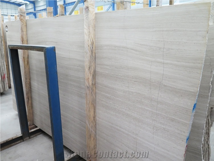 White Wooden Line, White Serpeggiante Marble Tile & Slab