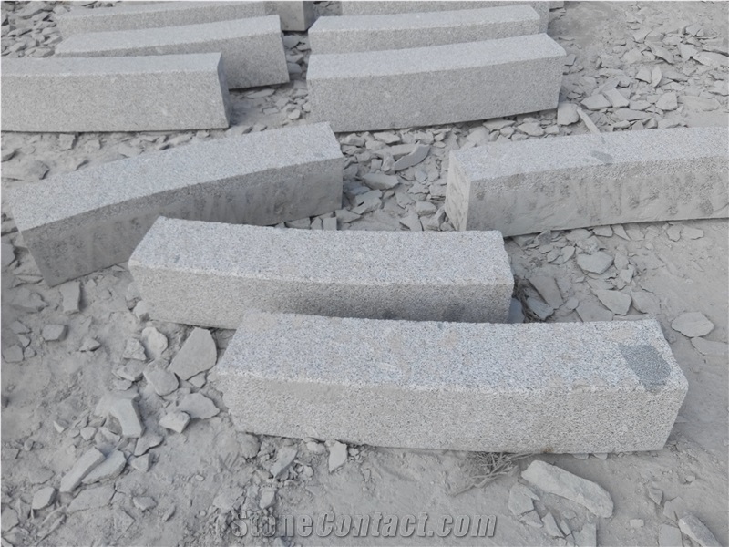 Shandong Grey Granite Arc Kerbstone, G341 Grey Granite Kerbs