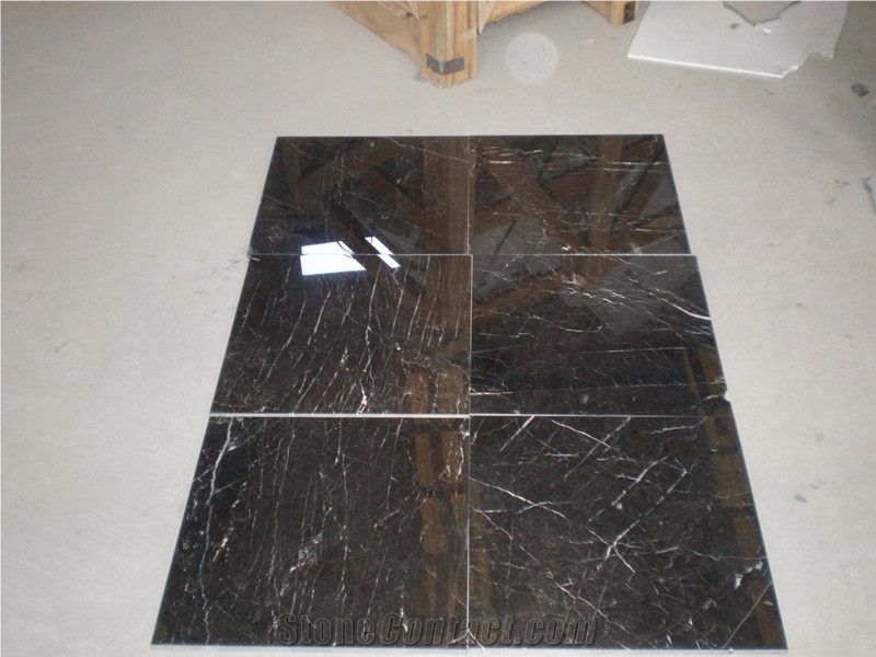 Saint Laurent Brown Marble Tile, Chinese Brown Marble Floor Tile