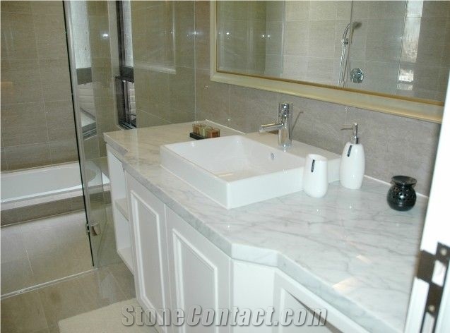China White Marble Bath Tops,Vanity Tops