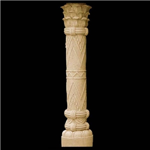 China Yellow Sandstone Roman Column