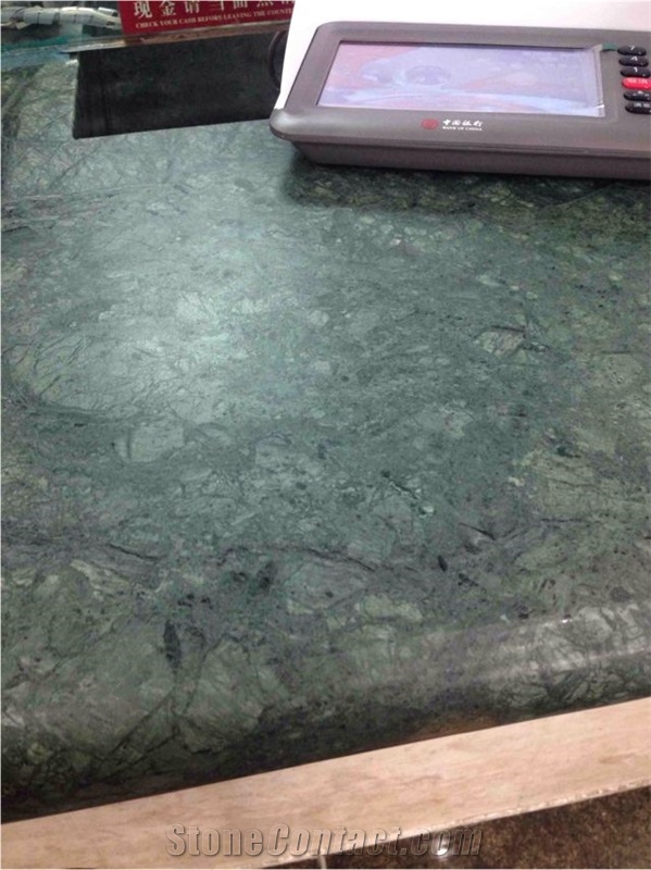 Indian Green Forest Bank Reception Countertops