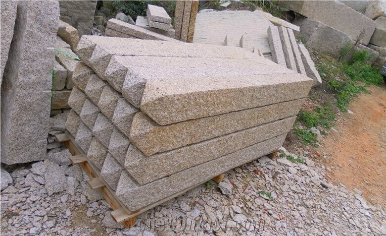 G682 Rustic Stone Palisade for European Market, Granite Pillars
