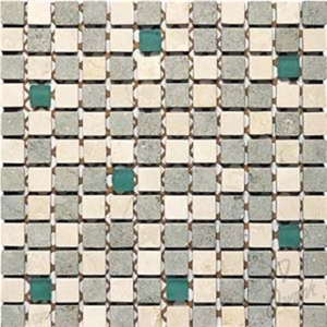 China Emperador Dark Marble Mosaic, China Brown Marble Polished Mosaic, Brown Marble Wall Mosaic, Floor Mosaic