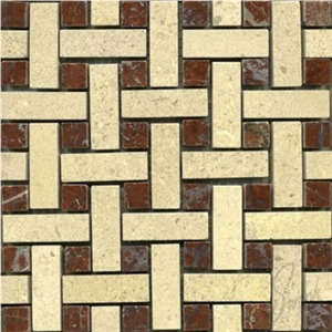 China Emperador Dark Marble Mosaic, China Brown Marble Polished Mosaic, Brown Marble Wall Mosaic, Floor Mosaic
