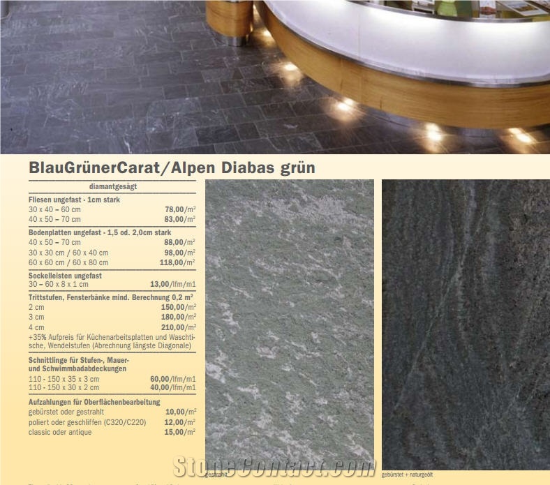 Alpen Diabas(Blaugrune Carat) Floor Tiles