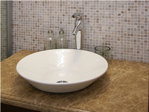 Beige Marble Bathroom Sinks & Basin