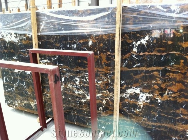 Black Gold Marble Bath Countertops for Bathroom