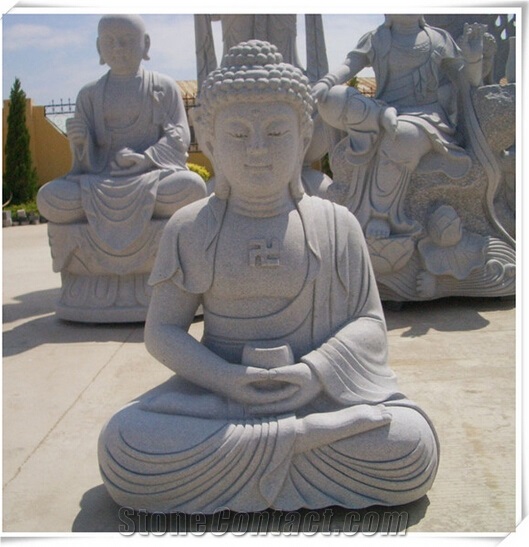 Granite Buddha Statue, Grey Granite Statues