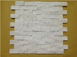 Natural Pure White Marble Ledge Stone Veneer Cultured Stone for Interior Wall Covering Decoration Design