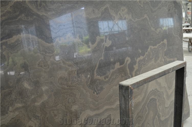 Tobacco Brown Marble Tile, Slab for Flooring, Wall Covering