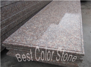 G687 Peach Red Granite Steps and Risers for Staircase