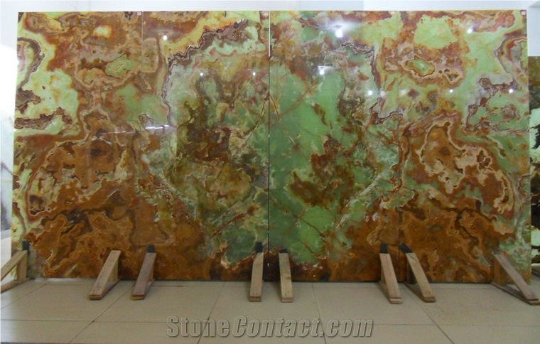 Green Onyx Glass Backlit Panel Slabs & Tiles, Iran Green Onyx Tiles