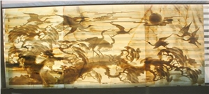 Relief Onyx Glass Backlit Panel Tile