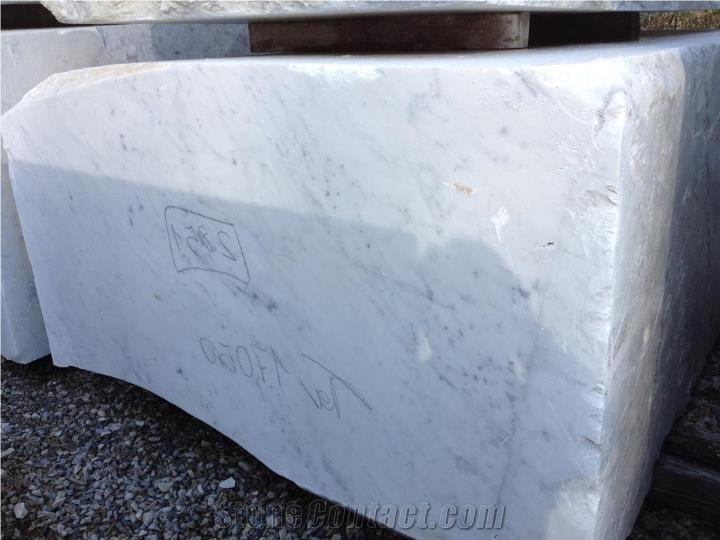 Bianco Carrara C Marble, Italy White Marble Block