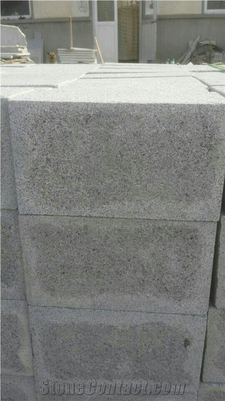 G370 Granite Cobble Stone, Dark Grey Cube Stone