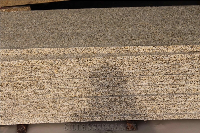 Ws G350 Yellow Granite,Bushhammered Tiles