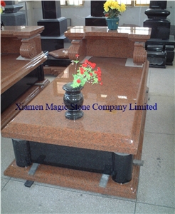 Tianshan Red Italy Style Tombstone, Tianshan Red Granite Monument & Tombstone