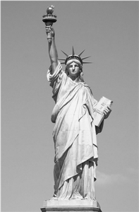 Statue Of Liberty Figure Sculpture, White Marble Statues