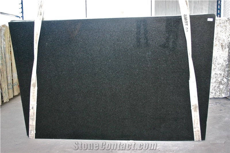 Granite Black San Gabriel 3cm Slabs, Brazil Black Granite