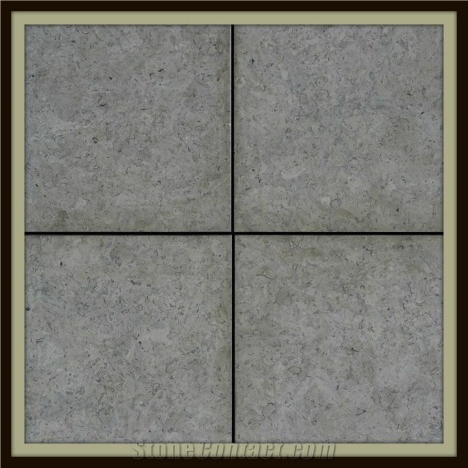 Jerusalem Royal Grey Limestone Tiles, Palestine Grey Limestone