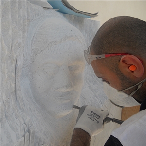 Busto Bianco Carrara C, Bianco Carrara C White Marble Sculpture & Statue