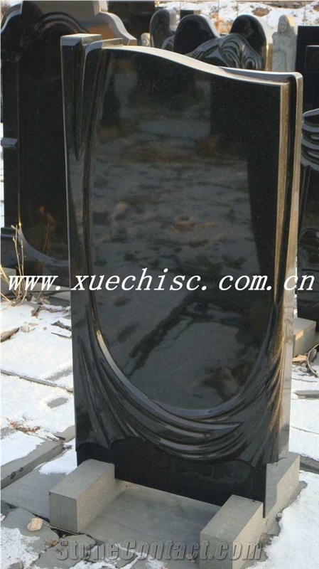 China Black Cheap Granite Tombstones, Shanxi Black Granite Monument & Tombstone