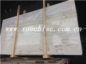 China Hebei White Marble Stone Crystal Wood Grain Tiles & Slab