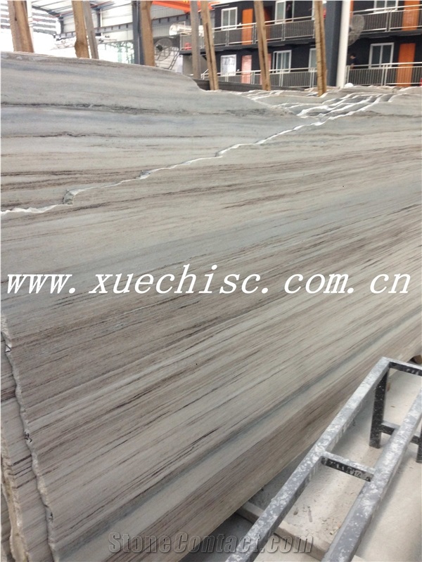 China White Marble Crystal Wood Grain Slabs & Tiles