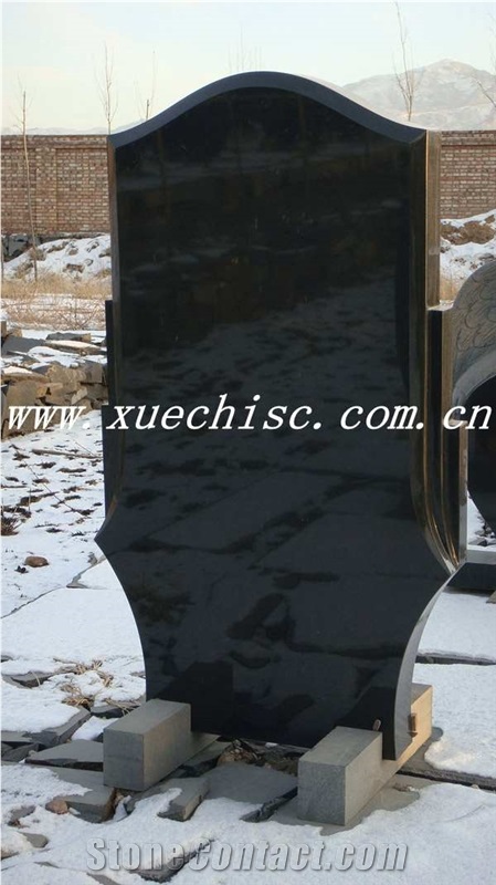 Shanxi Black Granite Cemetery Tombstones