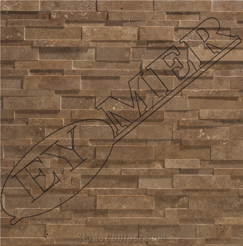 Excqusive Designs Travertine Wall Cladding, Brown Travertine Wall Cladding
