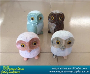 Stone Owl Sculpture
