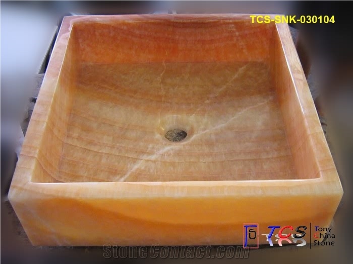 China Honey Onyx Square Kitchen Sink,Basins