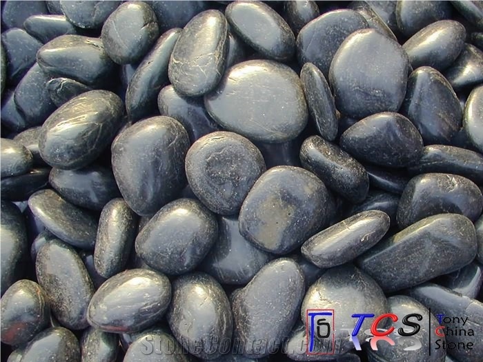Polished Black Pebbles,River Stone
