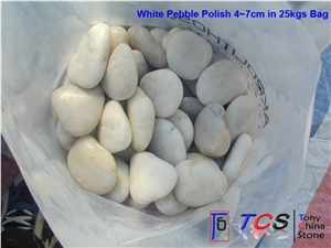 Polished White Pebbles,River Stone