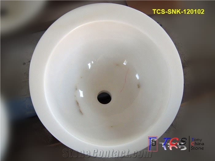 Sichuan White Marble Loucas Sink, White Marble Sinks & Basins