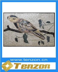 Simple Artwork Bird Stone Mosaic