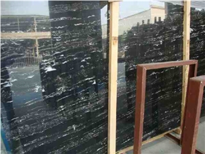 Black and White Wooden Vein Marble/Silver Dragon Marble Slabs & Tiles