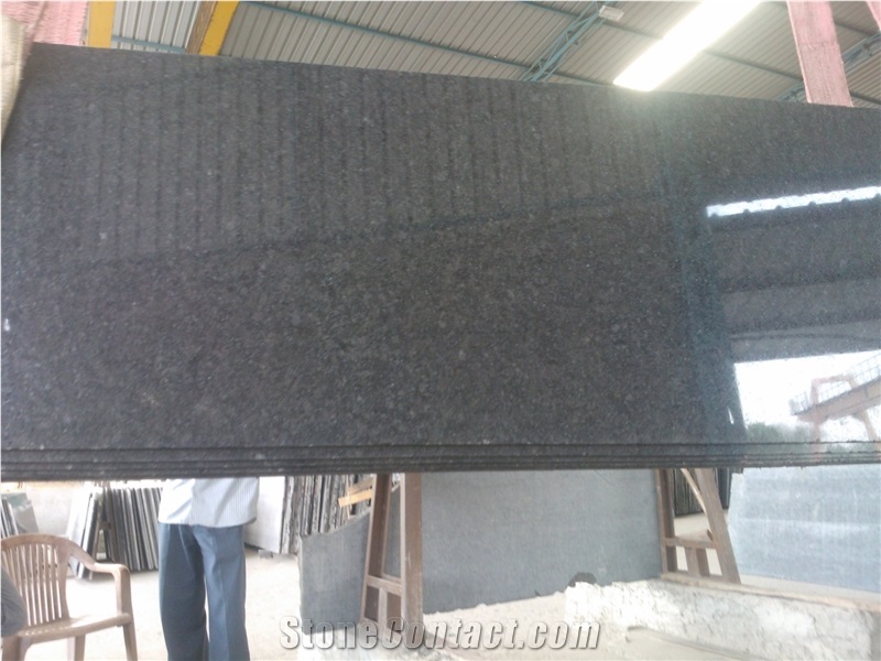 Ash Black Granite Slabs, India Black Granites